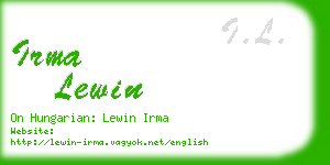 irma lewin business card